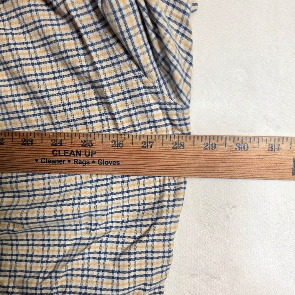 Abercrombie Fitch Button Shirt Mens L Yellow Plaid Preppy Y2K 90s Dad Church - Picture 7 of 16